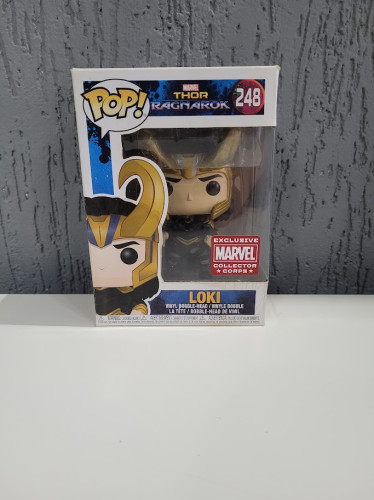 Funko Pop Loki - Marvel Collector Corps Exclusive (detalhes na caixa) - Marvel Thor Ragnarok - #248