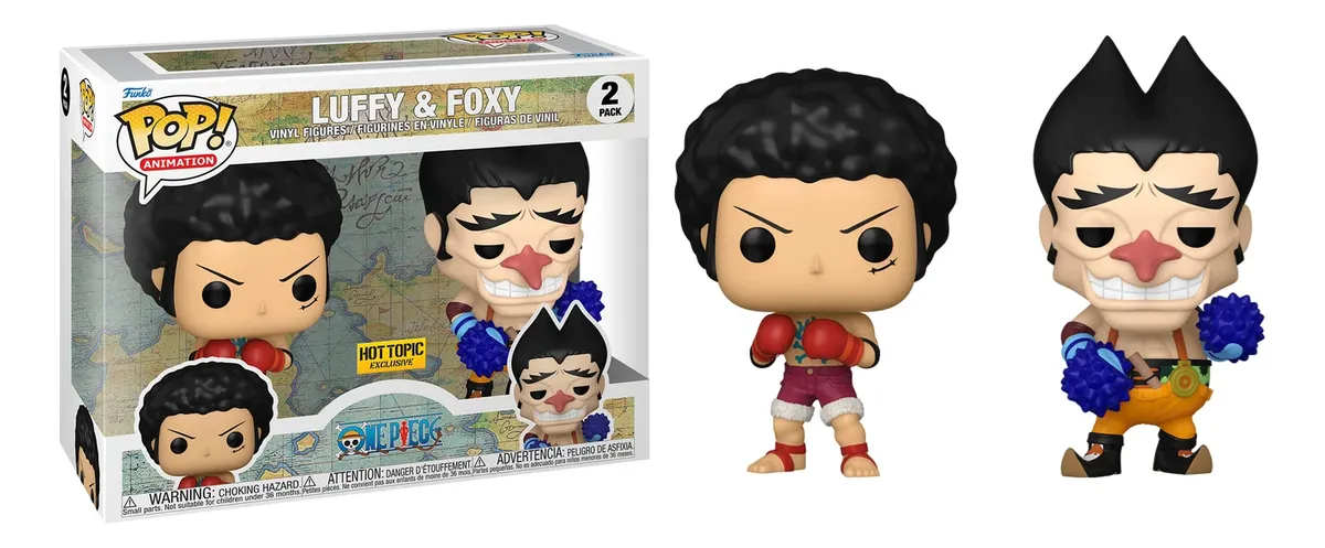 Funko Pop Luffy Foxy Exclusivo Hot Topic One Piece 2 Pack-One Piece-2024