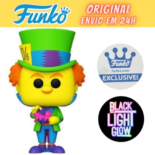 Funko Pop Mad Hatter (blacklight) - Exclusivo Funko.com - Disney Alice In Wonderland - #1060