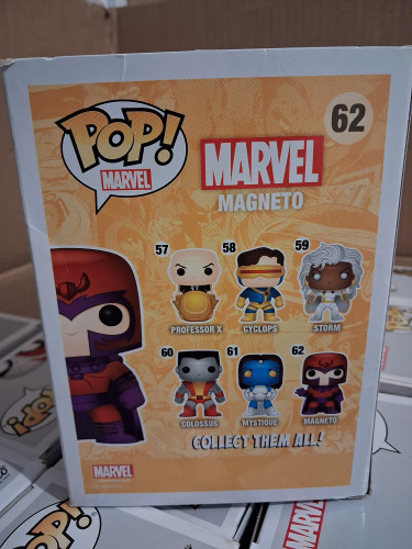Funko Pop Magneto - Vaulted - Com Detalhes Na Caixa - Marvel - #62