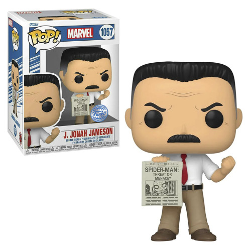 Funko Pop Marvel J. Jonah Jameson 1057 Colecionável Homem-Aranha Daily Bugle Boneco-Marvel Studios-1057