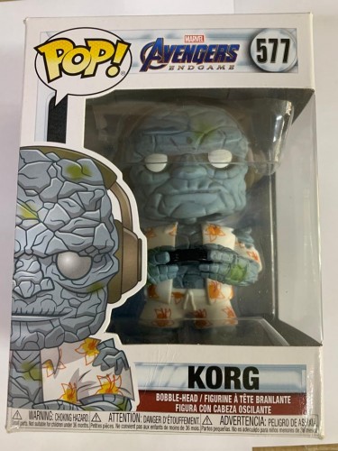 Funko Pop Marvel Korg Gamer Avengers Endgame 577 *caixa Amassada* - Marvel Vingadores: Ultimato - #577