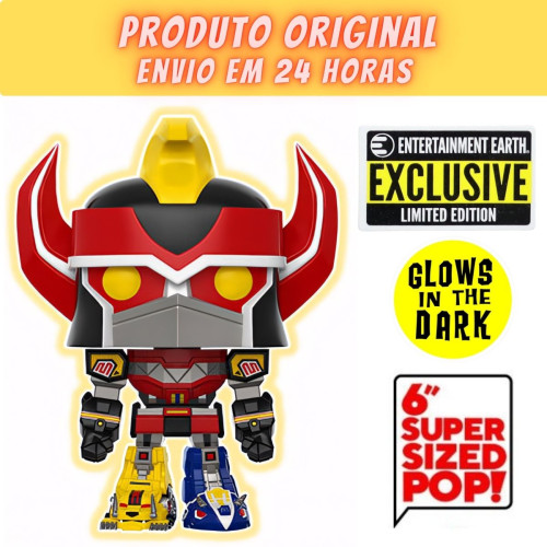 Funko Pop Megazord - Exclusivo Entertainment Earth * Brilha No Escuro* - Power Rangers - #497