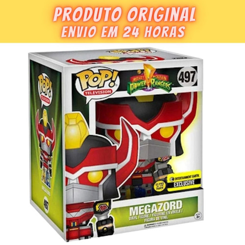 Funko Pop Megazord - Exclusivo Entertainment Earth * Brilha No Escuro* - Power Rangers - #497