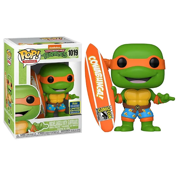Funko Pop Michelangelo with Surfboard 2020 Summer Convention-Teenage Mutant Ninja Turtles-1019