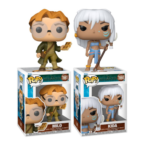 Funko Pop Milo Tatcher #1661 &  Kida Disney Atlantis The Lost Empire #1660 - Produto Original