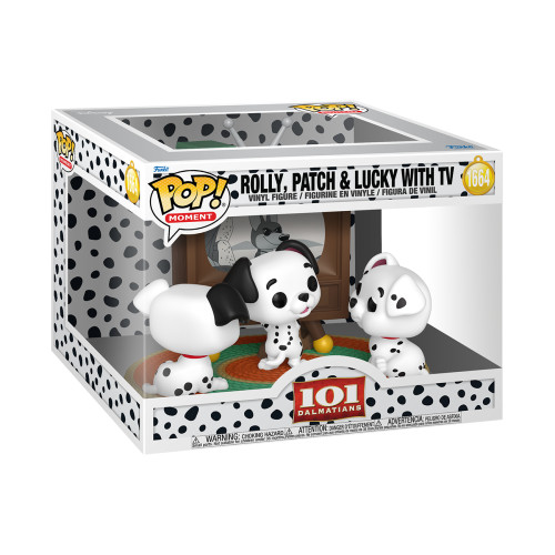 Funko Pop Moment Rolly, Patch & Lucky with TV Disney 101 Dalmatians #1664 - Produto Original