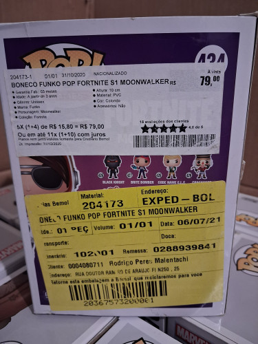 Funko Pop Moonwalker - Vaulted - Com Detalhes Na Caixa - Fortinite - #434