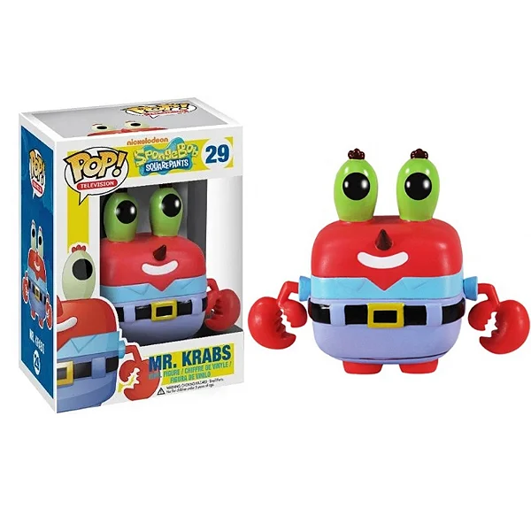 Funko Pop Mr. Krabs ( Sr. Siriguejo ) + Case De Acrílico * Caixa Com Detalhe * Nickelodeon Spongebob Squarepants #29 - Produto Original