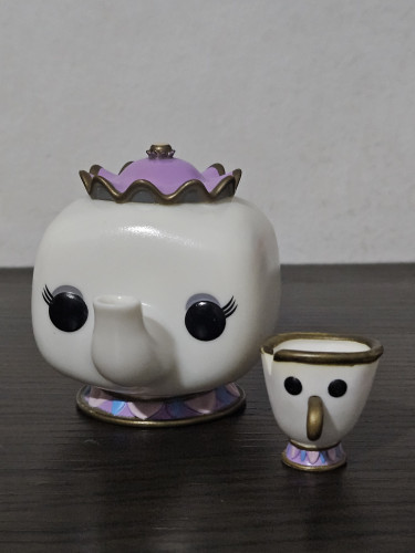Funko Pop Mrs. Potts & Chip 92 Sem Caixa The Beauty & The Beast-A Bela E A Fera-92