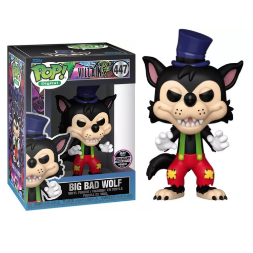 Funko Pop NFT Big Bad Wolf 1739 Pcs Disney Villains #447 - Produto Original
