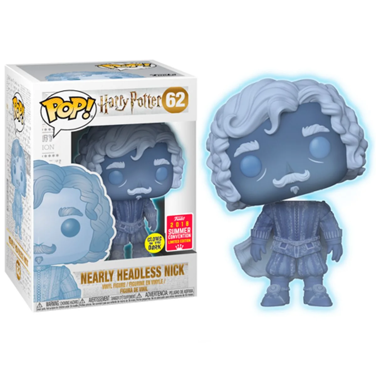 Funko Pop Nearly Headless Nick Glow Summer Convention Exclusive Harry Potter #62 - Produto Original