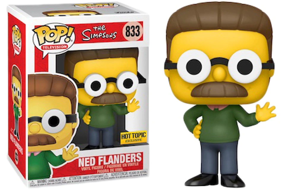 Funko Pop Ned Flanders Hot Topic Exclusive-Os Simpsons-833
