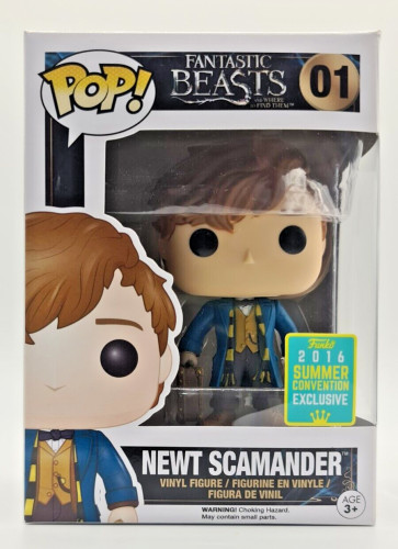 Funko Pop Newt Scamander Exclusivo SDCC (caixa danificada)-Fantastic Beasts-01