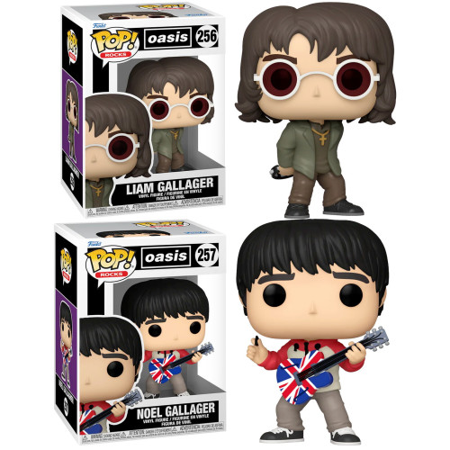 Funko Pop Liam Gallagher #256 & Noel Gallagher Oasis #257 - Produto Original