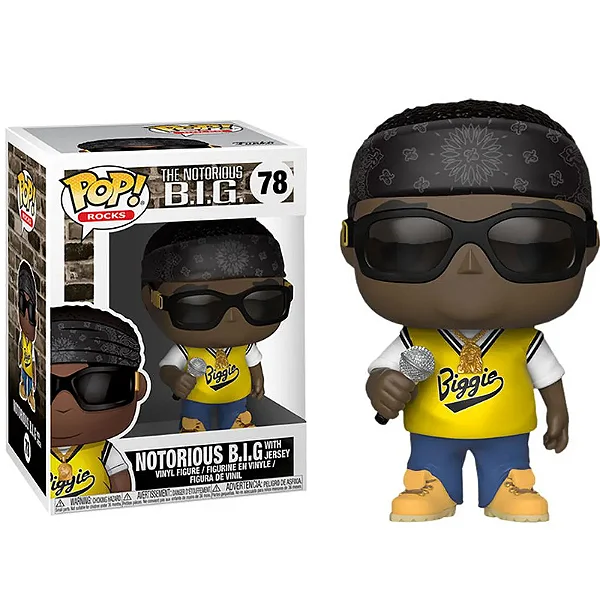 Funko Pop Notorious B.I.G. with Jersey (detalhes na caixa)-Rocks-78
