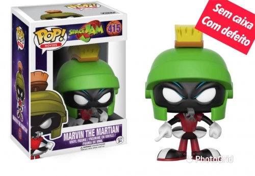 Funko Pop Original Marvin The Martian Vaulted Sem Caixa E Com Defeito - Space Jam  #415