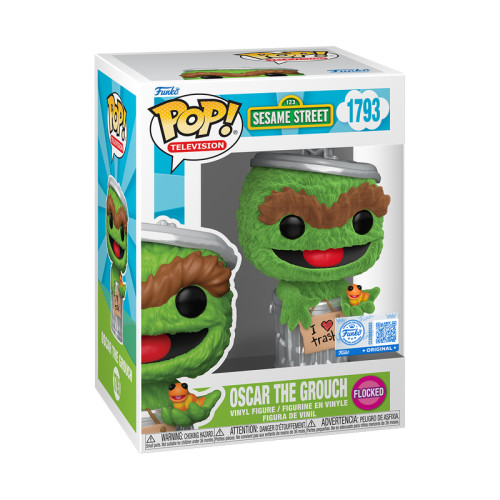 Funko Pop Oscar The Grouch Flocked Exclusivo Sesame Street #1793 - Produto Original