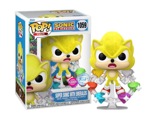 Funko Pop Plus Super Sonic With Emeralds Flocked - Sonic The Hedgehog - #1059