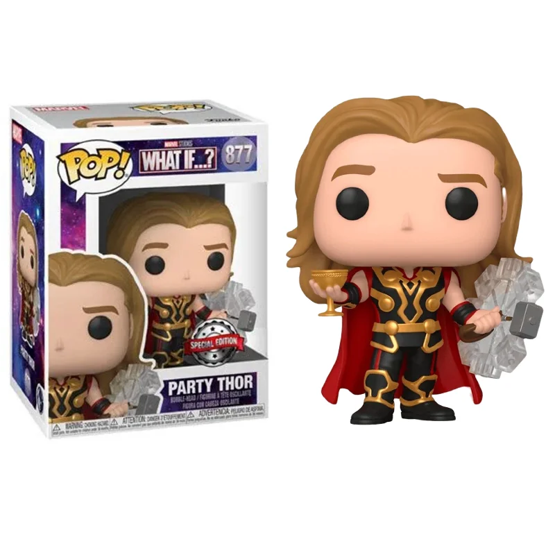 Funko Pop Party Thor Exclusivo (com o martelo colado)-MARVEL - What If ...?-877