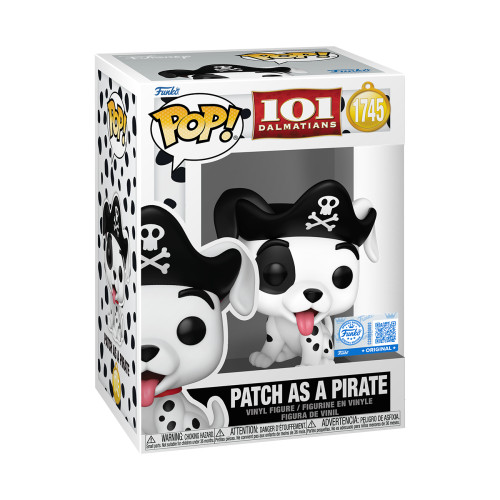 Funko Pop Patch as a Pirate Exclusivo Disney 101 Dalmatians #1745 - Produto Original