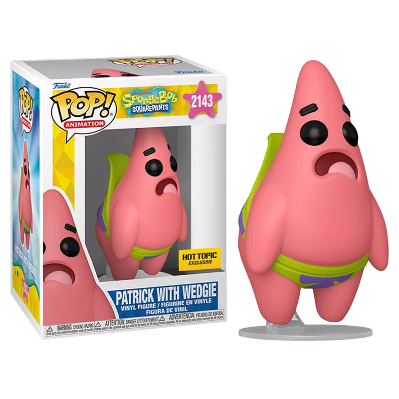 Funko Pop Patrick with Wedgie Hot Topic (Caixa danificada) Spongebob Squarepants #2143 - Produto Original
