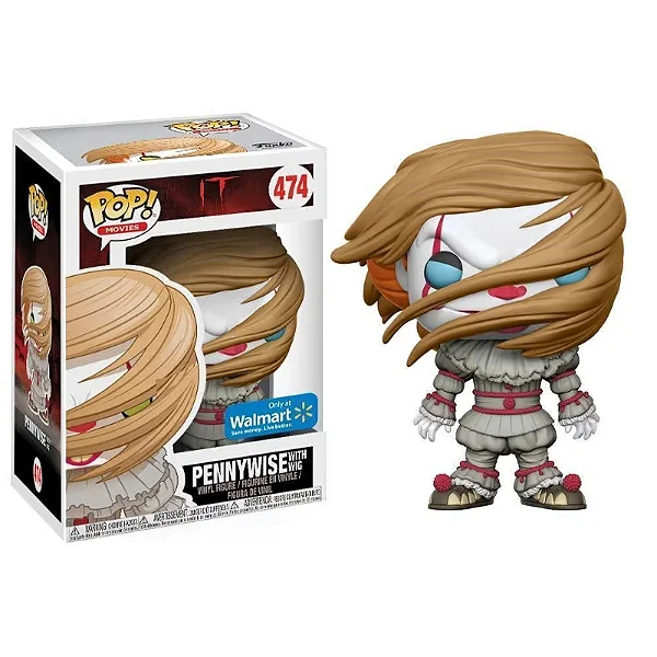 Funko Pop Pennywise with Wig Walmart Exclusive-IT: A Coisa-474