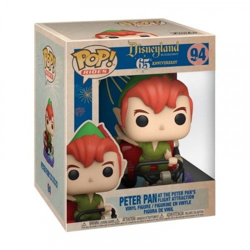 Funko Pop Peter Pan At The Peter Pan's Flight Attraction - 6" Super Sized Pop - Vaulted - Disney Peter Pan - #94