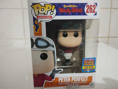 Funko Pop Peter Perfect #262 (exclusivo San Diego 750 Pcs) Hanna Barbera Wacky Races #1 - Produto Original