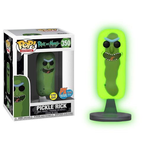 Funko Pop Pickle Rick Glows in the Dark PX Exclusive (caixa danificada)-Rick And Morty-350