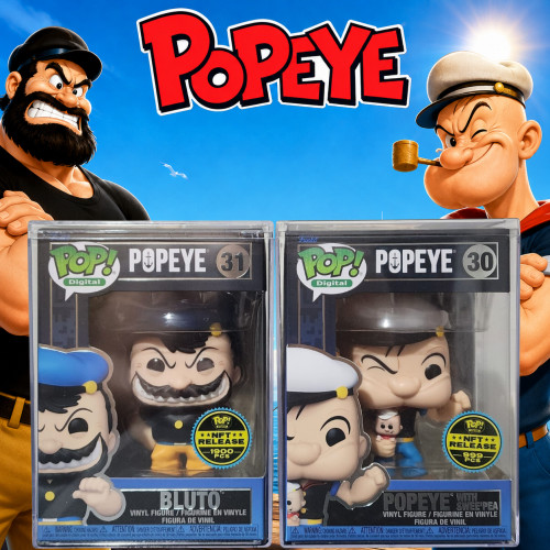 Funko Pop Popeye With Swee'Pea 999 unidades Grail & Bluto 1900 unidades - Digital NFT ### #30 - Produto Original