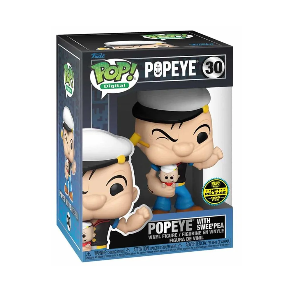 Funko Pop Popeye with Swee'Pea 30 Grail [NFT Limited Edition 999 PCs] Popeye #30 - Produto Original