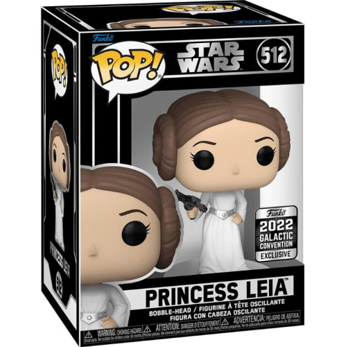 Funko Pop Princesa Leia 512 (Star Wars) (2022 Galactic Convention Exclusive) - Stars Wars - #512