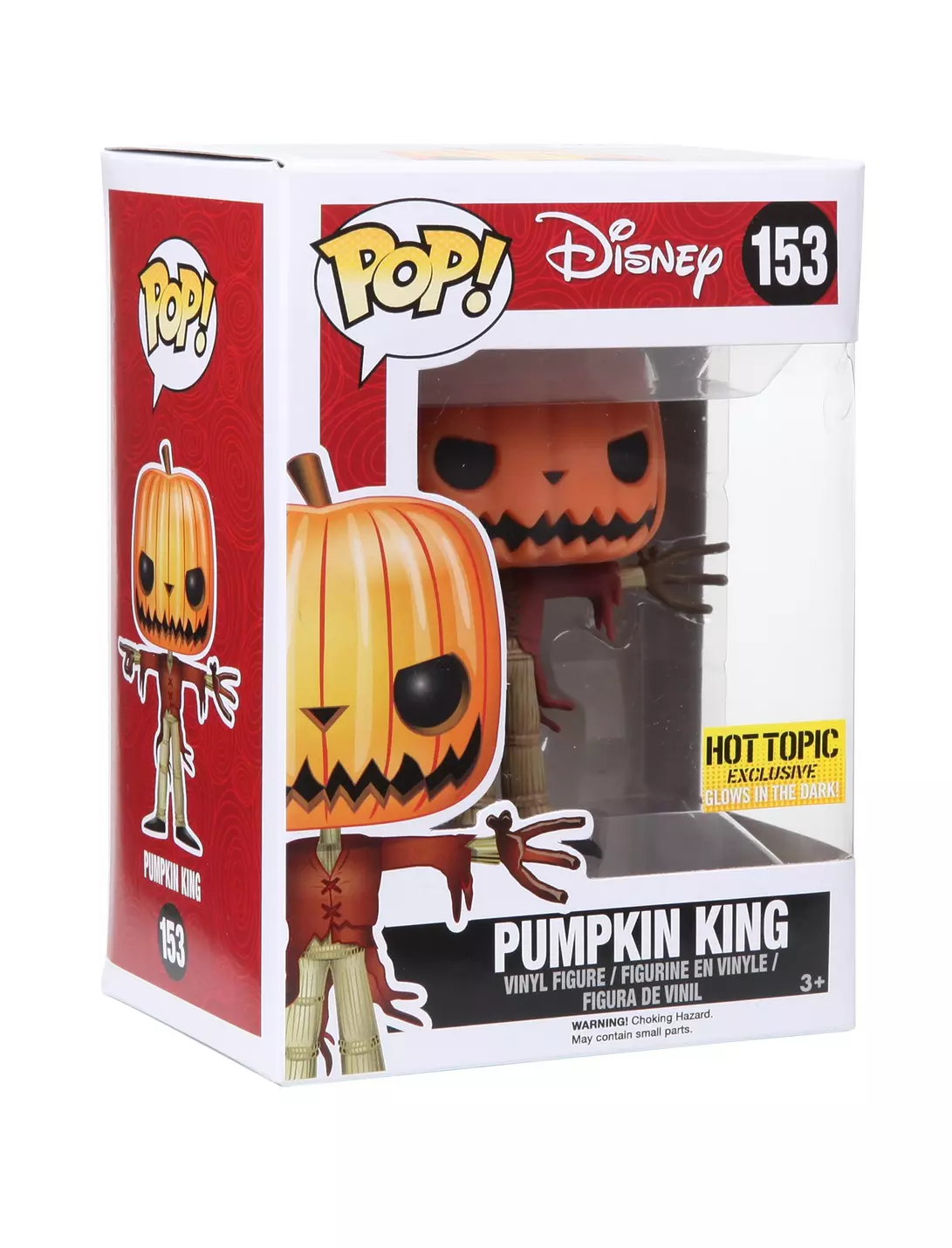 Funko Pop Pumpkin King Glow Hot Topic Exclusivo The Nightmare Before Christmas #153 - Produto Original