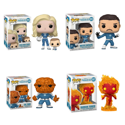 Funko Pop Quarteto Fantástico - Invisible Woman & Franklin #1514, Mr ...