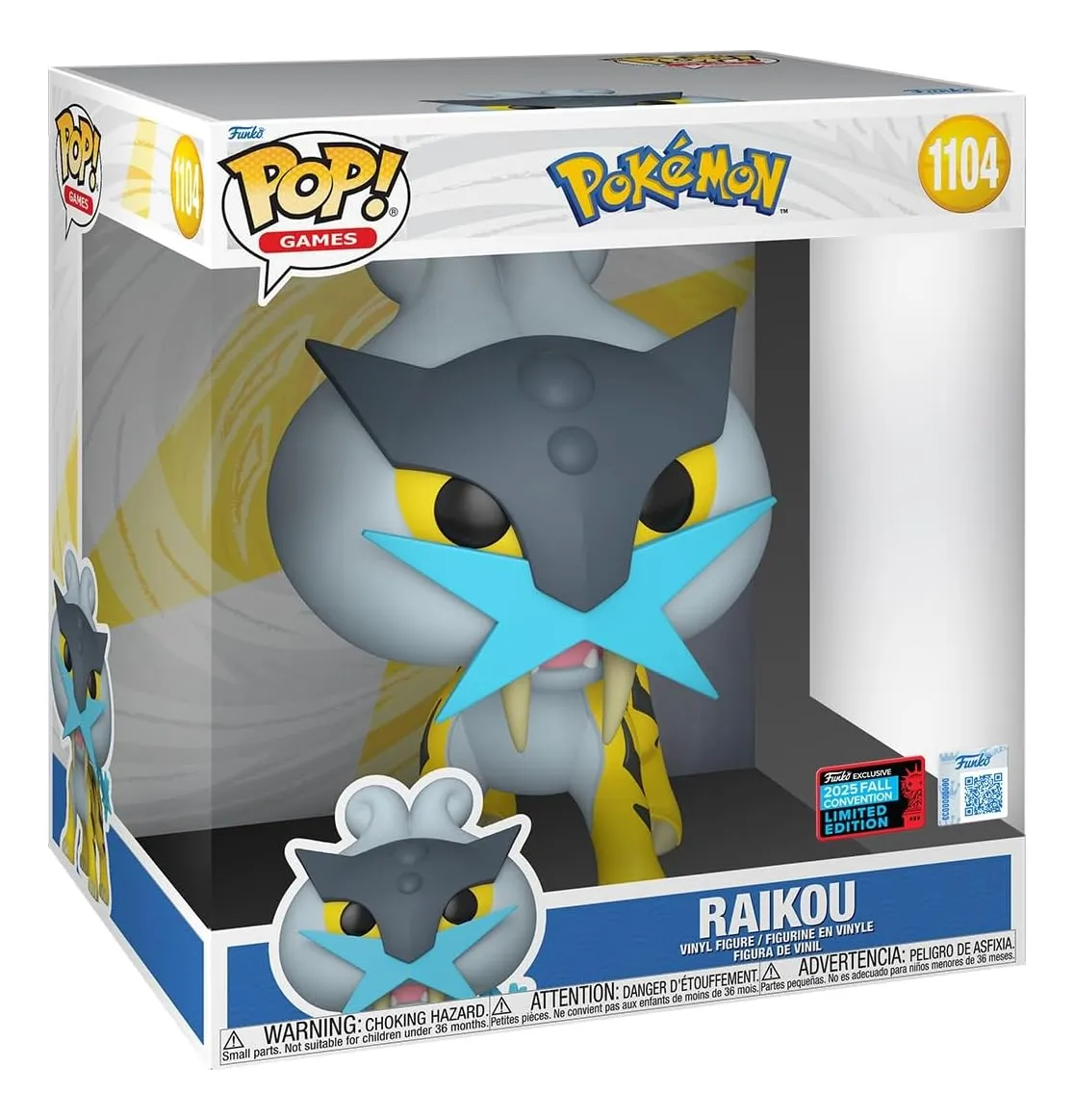 Funko Pop Raikou 10 polegadas Jumbo NYCC Exclusivo - #1104  --- caixa levemente danificada-Pokemon-1104