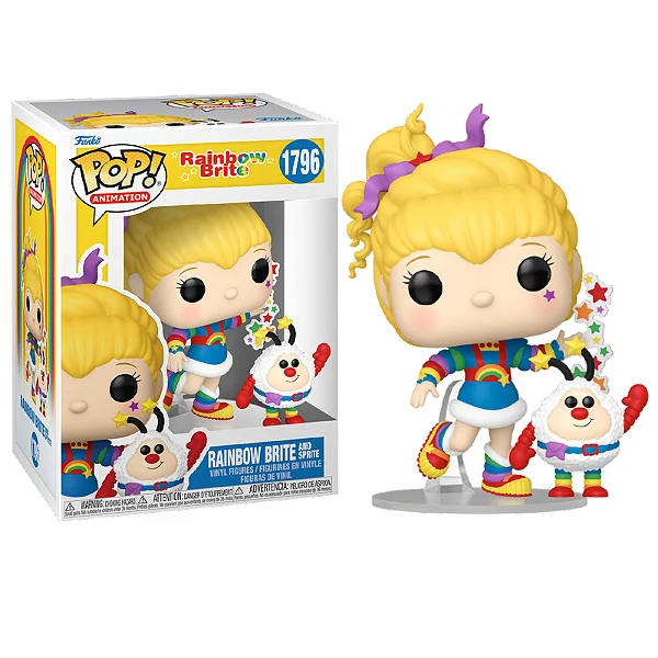 Funko Pop Rainbow Brite and Sprite (detalhe na caixa)-Rainbow Brite 40th Anniversary-1796