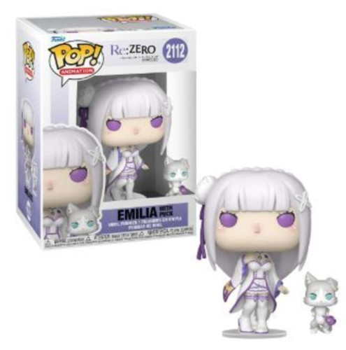 Funko Pop Re Zero 2112 - Emilia com Puck-Re Zero-2112