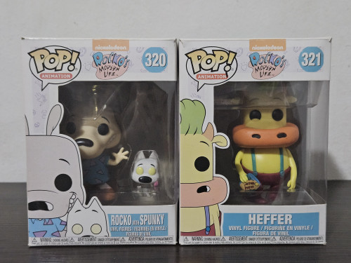 Funko Pop Rocko With Spunky 320 + Heffer 321 Caixas Desbotadas A Vida Moderna De Rocko 90s Nickelodeon #2 - Produto Original