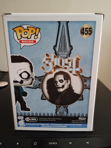 Funko Pop Rocks Ghost Papa Emeritus IV (Blue Jacket Glitter) - POP Rocks - #455