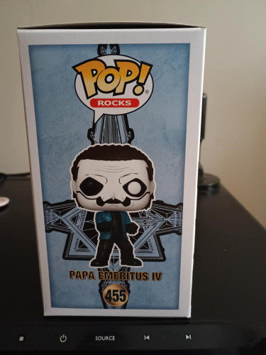 Funko Pop Rocks Ghost Papa Emeritus IV (Blue Jacket Glitter) - POP Rocks - #455