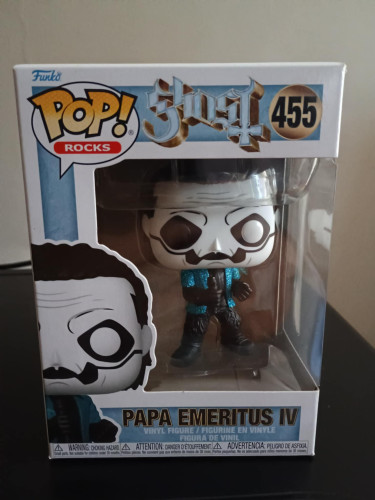 Funko Pop Rocks Ghost Papa Emeritus IV (Blue Jacket Glitter) - POP Rocks - #455