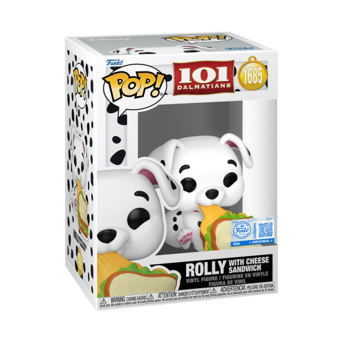 Funko Pop Rolly with Cheese Sandwich Exclusivo Disney 101 Dalmatians #1685 - Produto Original