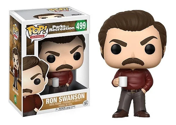 Funko Pop Ron Swanson (caixa danificada)-Parks And Recreation-499