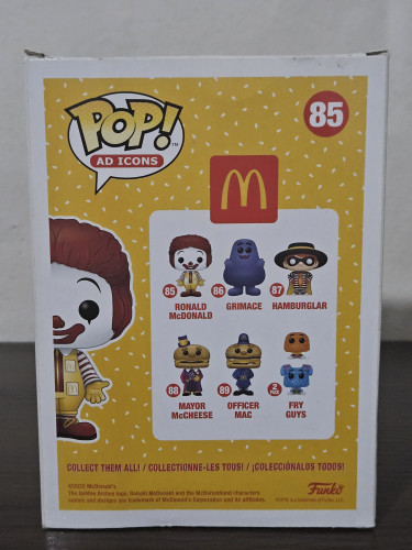 Funko Pop Ronald Mcdonald 85 Ad Icons Mcdonald's - MACDONALD - #85