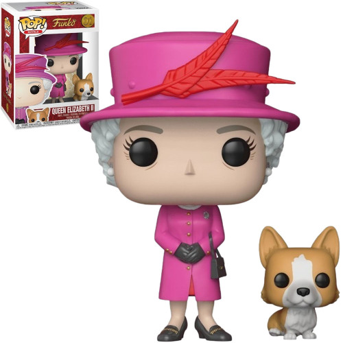 Funko Pop Royal Family Queen Elizabeth II with Dog 01 Colecionável Rainha Boneco-Funko-01
