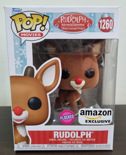 Funko Pop Rudolph Flocked - Amazon Exclusive - Rudolph The Red-Nosed Reindeer - #1260