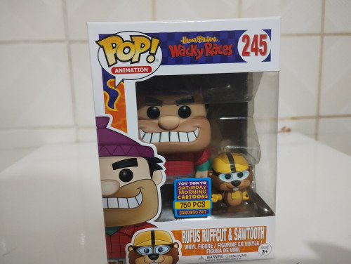 Funko Pop Ruffus Ruffcut & Sawtooth #245 (exclusivo San Diego 750 Pcs) Hanna Barbera Wacky Races #1 - Produto Original