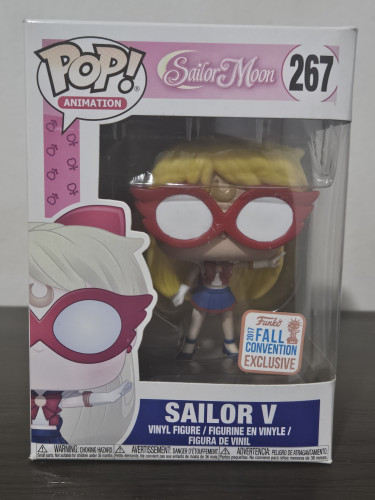 Funko Pop Sailor V 267 (Sailor Venus) Caixa levemente desbotada Sailor Moon Animation Sailor Moon #267 - Produto Original