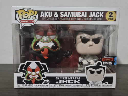 Funko Pop Samurai Jack & Aku (acompanha Acetato 2-pack) Cartoon Network Hanna-Barbera #2 - Produto Original